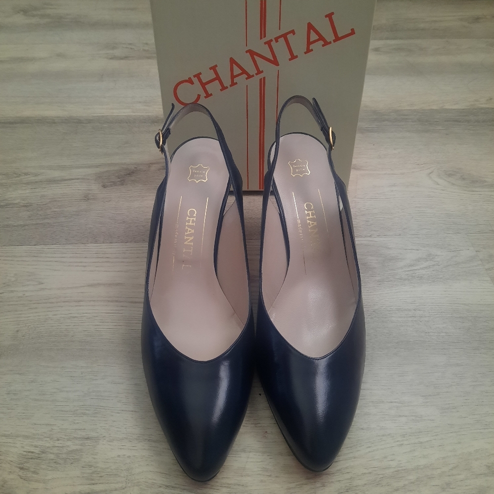 Vintage Chantal Navy Blue Women's Heels